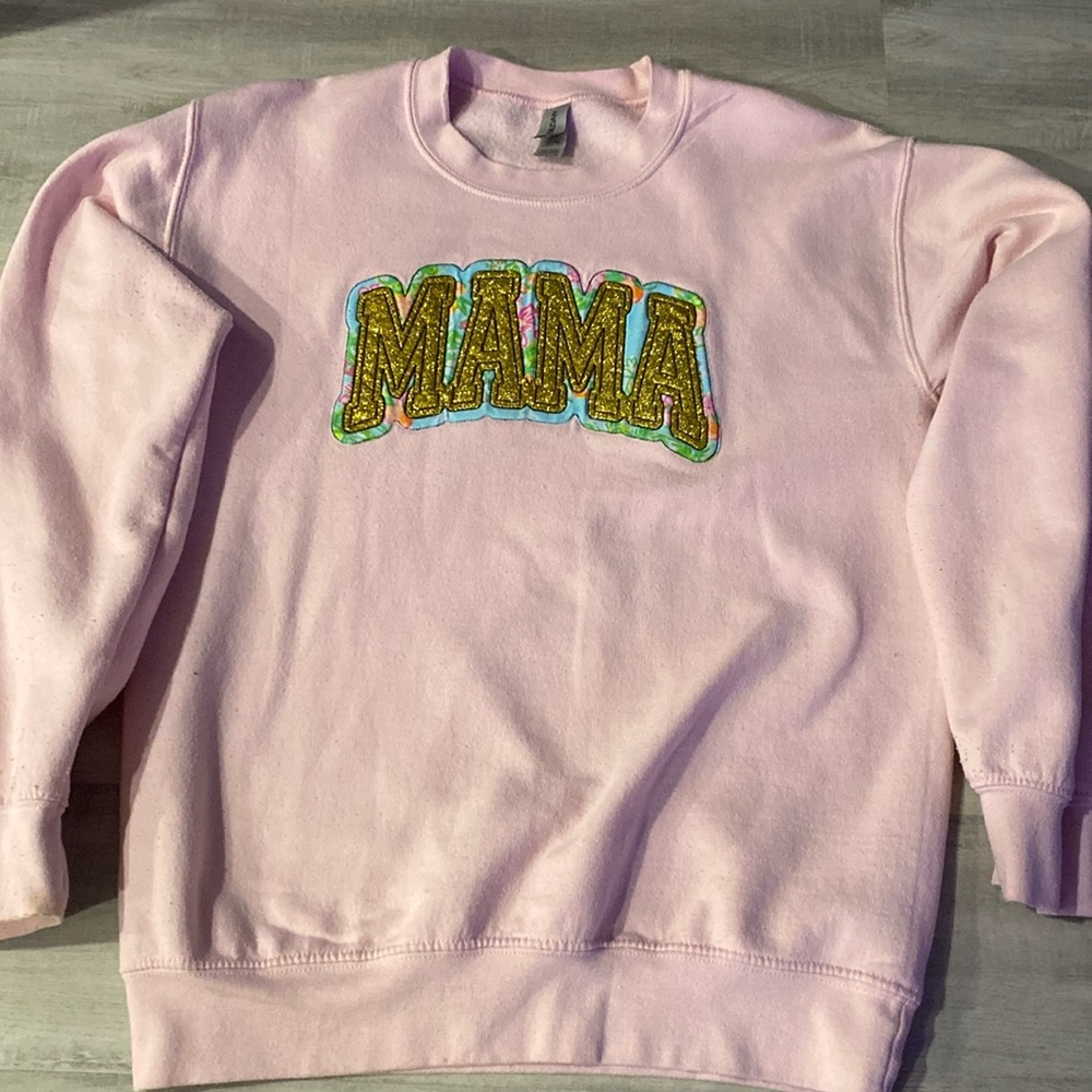 Hand made embroidery on a comfy cozy crewneck sweatshirt.
